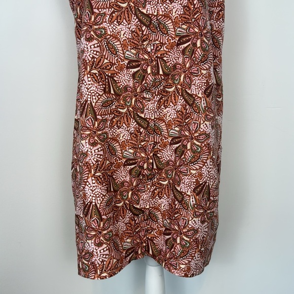Garnet Hill Vale 100% Linen Tank Dress. Floral/Paisley Print. Size 12. - Picture 4 of 14